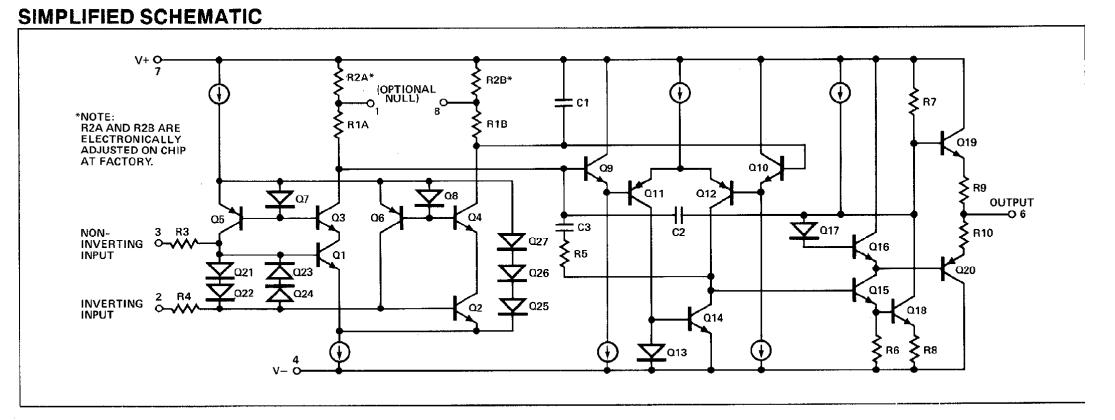 OP77AJ/883 simplified schematic