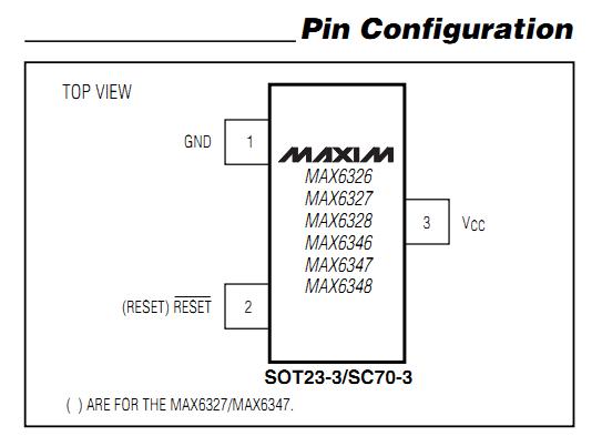 MAX6328UR23-T pin configuration