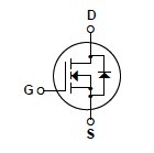 FQB45N15 simplified diagram