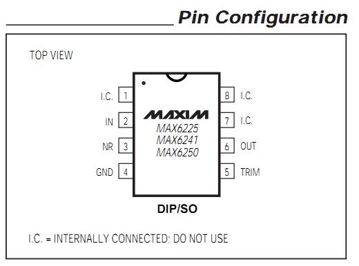 MAX6241ACSA pin configuration