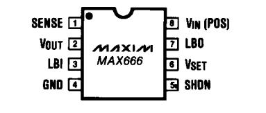 MAX666CPA+ pin configuration