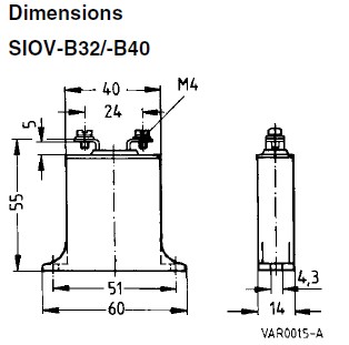 SIOV-B32K385 dimension