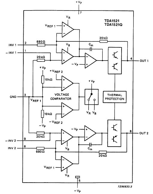 TDA1521 block diagram