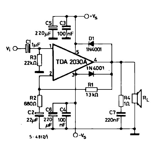 TDA2030AV test circuit