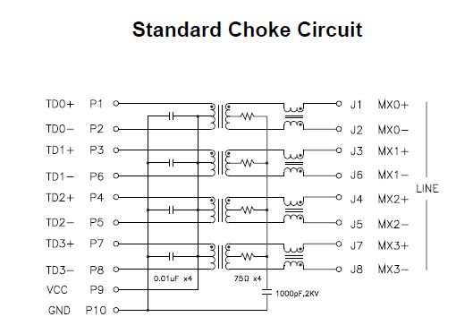 HFJ11-1G01E Standard Choke Circuit