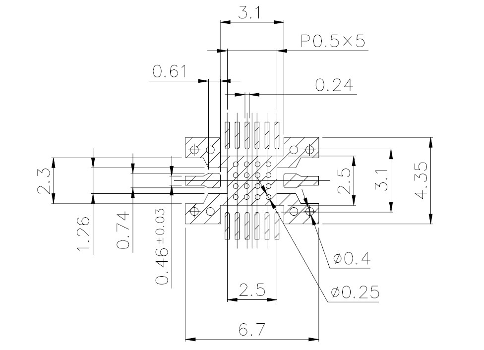 EMM5078ZV PCB Pads and Solder-resist Pattern
