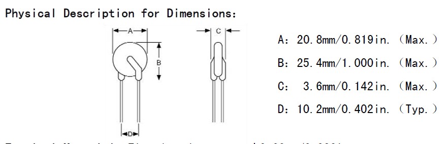 kt60-2500b Physical Description for Dimensions