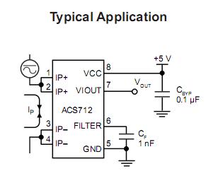 ACS712ELCTR-05B-T circuit diagram