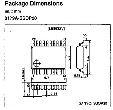 LB8632V-TRM package dimension