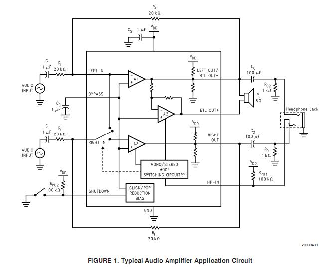 LM4853MMX circuit diagram
