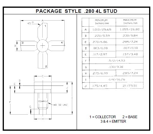 PT9701B PACKAGE STYLE