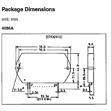 STK4241-II package dimension