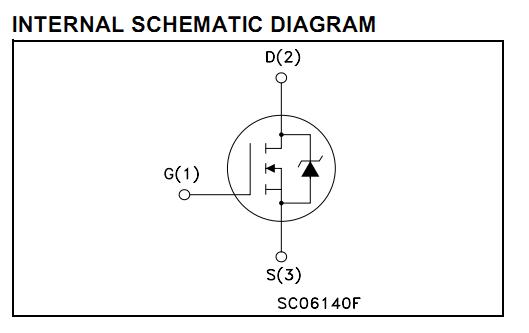 STP55NF06 internal schematic diagram