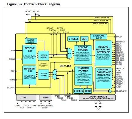 DS21455+ Block Diagram