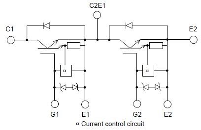 2MBI300NK-060-01 Equivalent Circuit Schematic