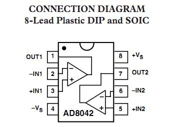 AD8042AR connection diagram