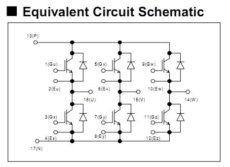 6MBI25S-120 equivalent circuit schematic