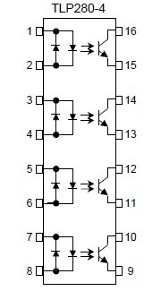 TLP280-4 Pin Configuration