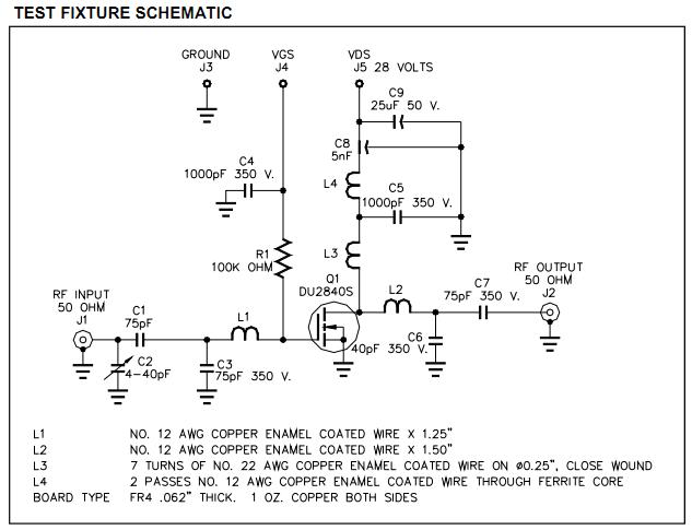 DU2840S test fixture schematic