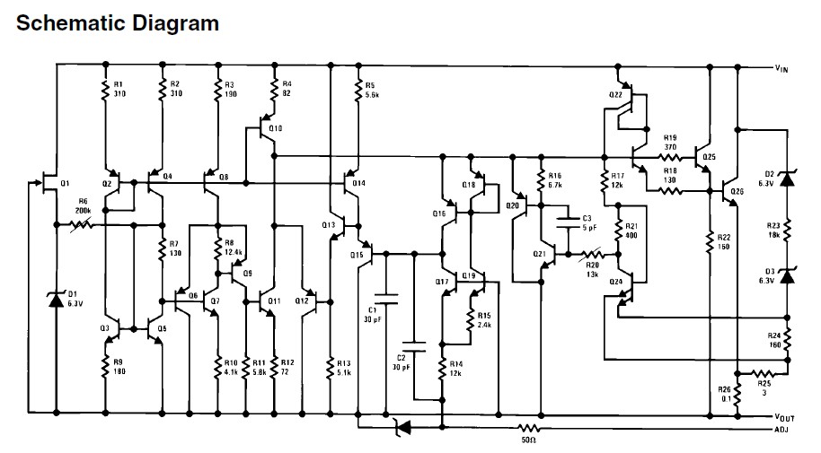 LM117H/883 Schematic Diagram