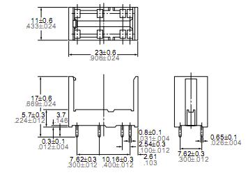 DSP1-DC5V-F package dimensions