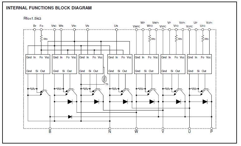 PM200RSD060 internal functions block diagram