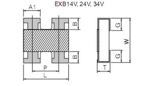 EXB24V121JX package dimensions