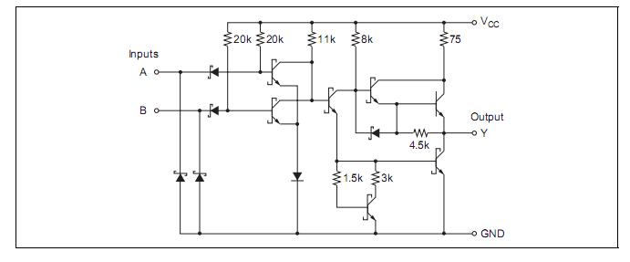 HD74LS32P circuit diagram