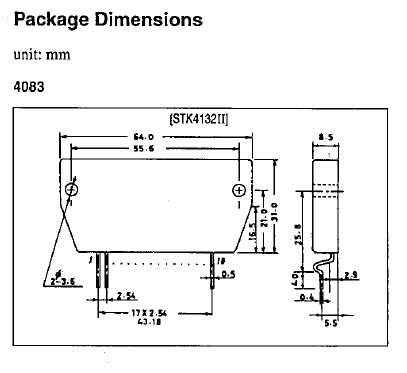 STK413-430 pakage dimensions