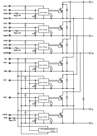 7MBP50RA060 block diagram