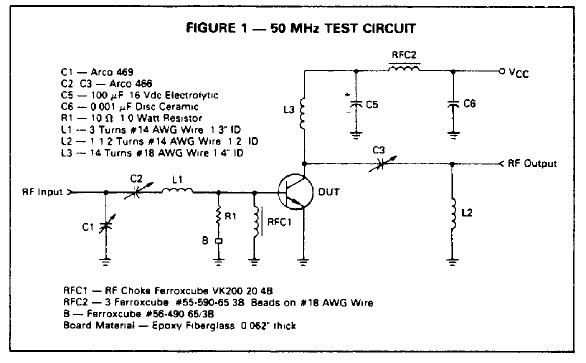 MRF497 test circuit