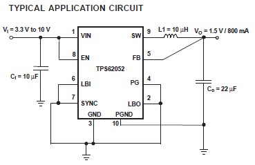 TPS62056DGSR typical application circuit