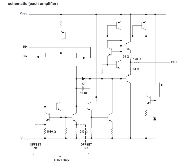 TL074CDR schematic diagram