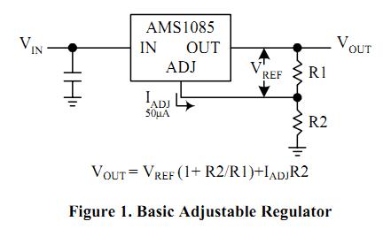 AMS1085CM-5.0 Basic Adjustable Regulator