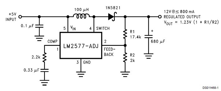 LM2577S-12 Typical Application