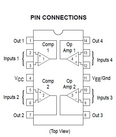 MC3405P pin configuration