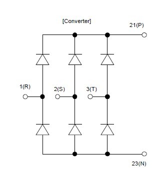7MBR35SB120 Equivalent Circuit Schematic