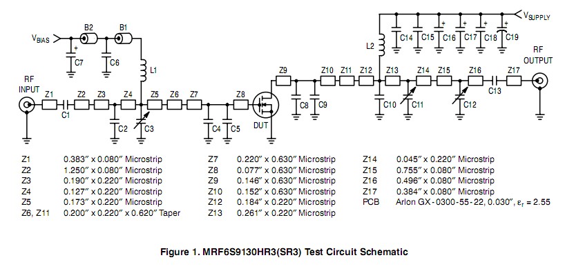 MRF6S9130HS test circuit