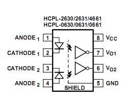 HCPL-2630-000E pin configuration