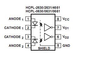 HCPL-0631-500E pin configuration