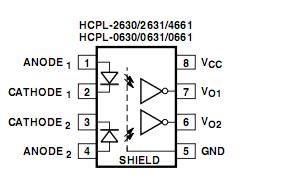 HCPL-0630-500E pin configuration