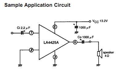 LA4425 sample application diagram