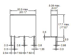 G6M-1A-24VDC package dimensions