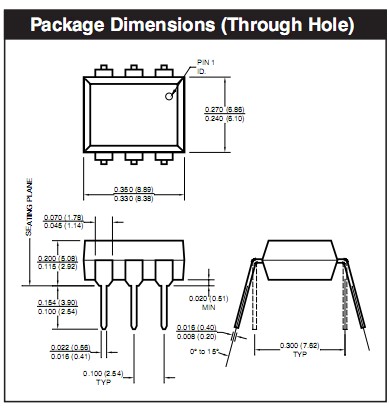 4N35SR2M package dimensions
