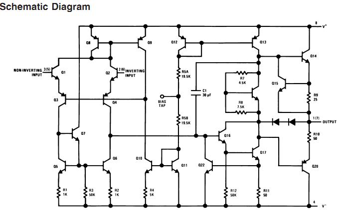 LM1458N schematic diagram