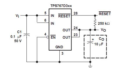 TPS767D301PWPR circuit diagram