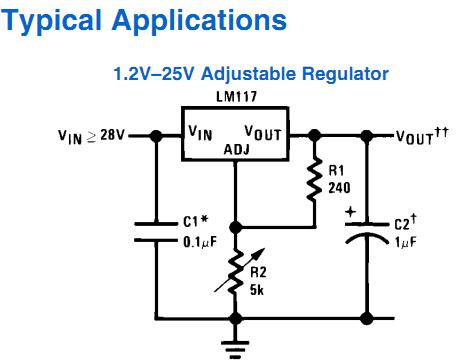 LM317T typical application