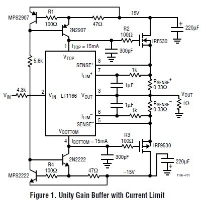 LT1166CN8 TYPICAL circuit