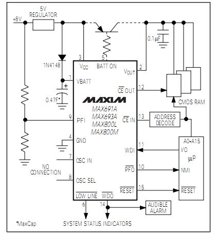 MAX693ACPE circuit diagram