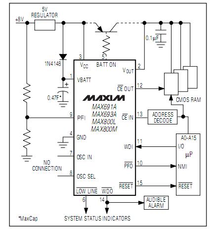 MAX691ACPE circuit diagram